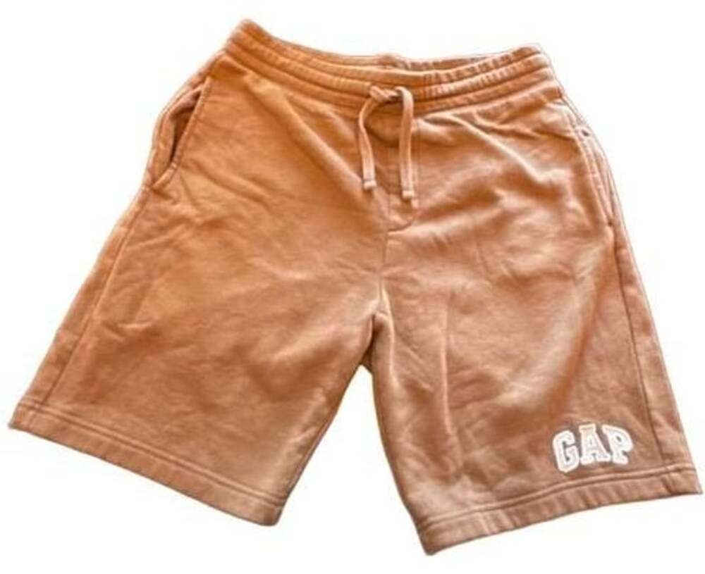 Gap Brown Fleece Drawstring Sweat Shorts with Embroidered Logo Size Small
